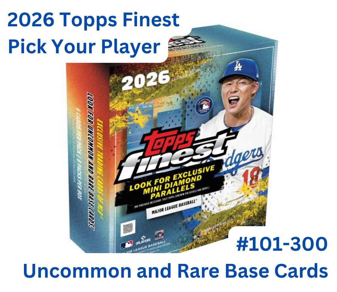 2026 Topps Finest Baseball #101-300 Uncommon & Rare Base (You Pick)