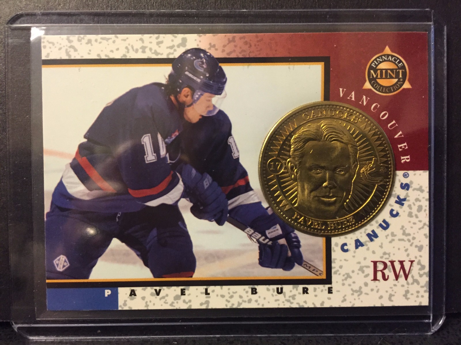 Pavel Bure 1997-98 Pinnacle Mint Die-Cut Card with Brass Coin #17
