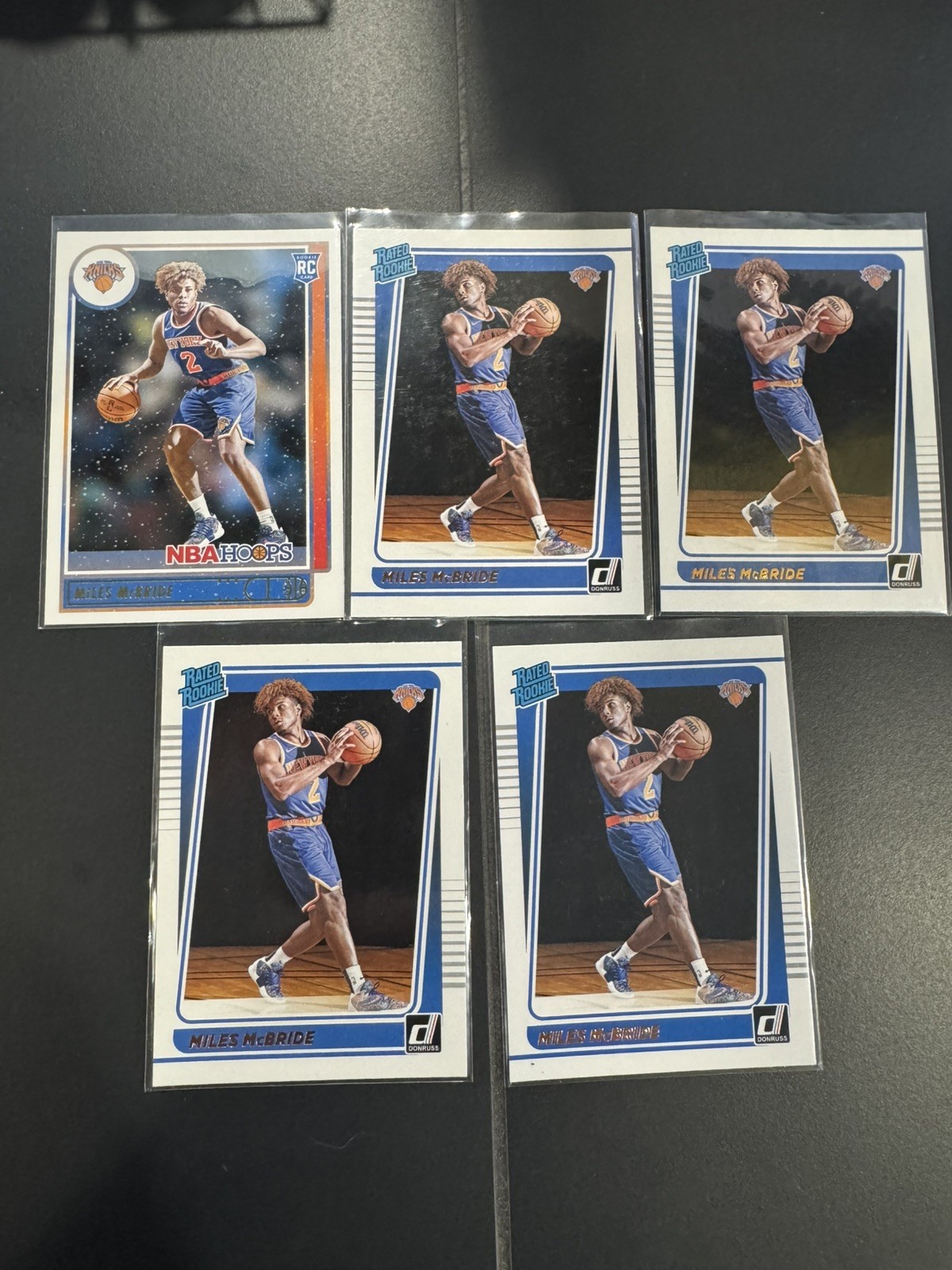 2021-22 Panini Basketball MILES MCBRIDE #224 RATED ROOKIE LOT OF 5 nba champ
