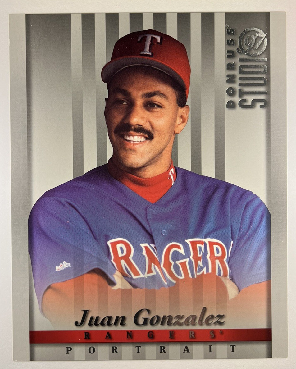 Juan Gonzalez 1997 Studio – Oversized Portraits 8×10 #11 Texas Rangers