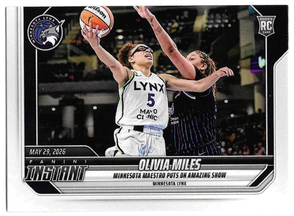 Olivia Miles ROOKIE 2026 Panini Instant WNBA #107 SP /514 Minnesota Lynx
