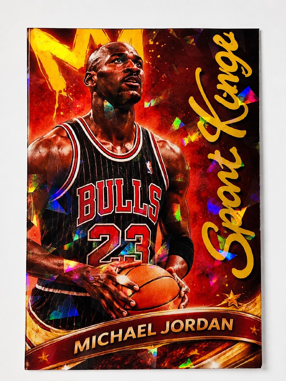 CUSTOM Cracked Ice Sports Kings Michael Jordan Chicago Bulls #23 Basketball Card