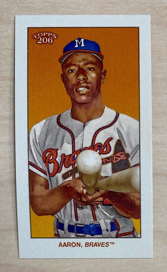HANK AARON – 2024 Topps 206 (T206) [Base] – #151 – MILWAUKEE BRAVES
