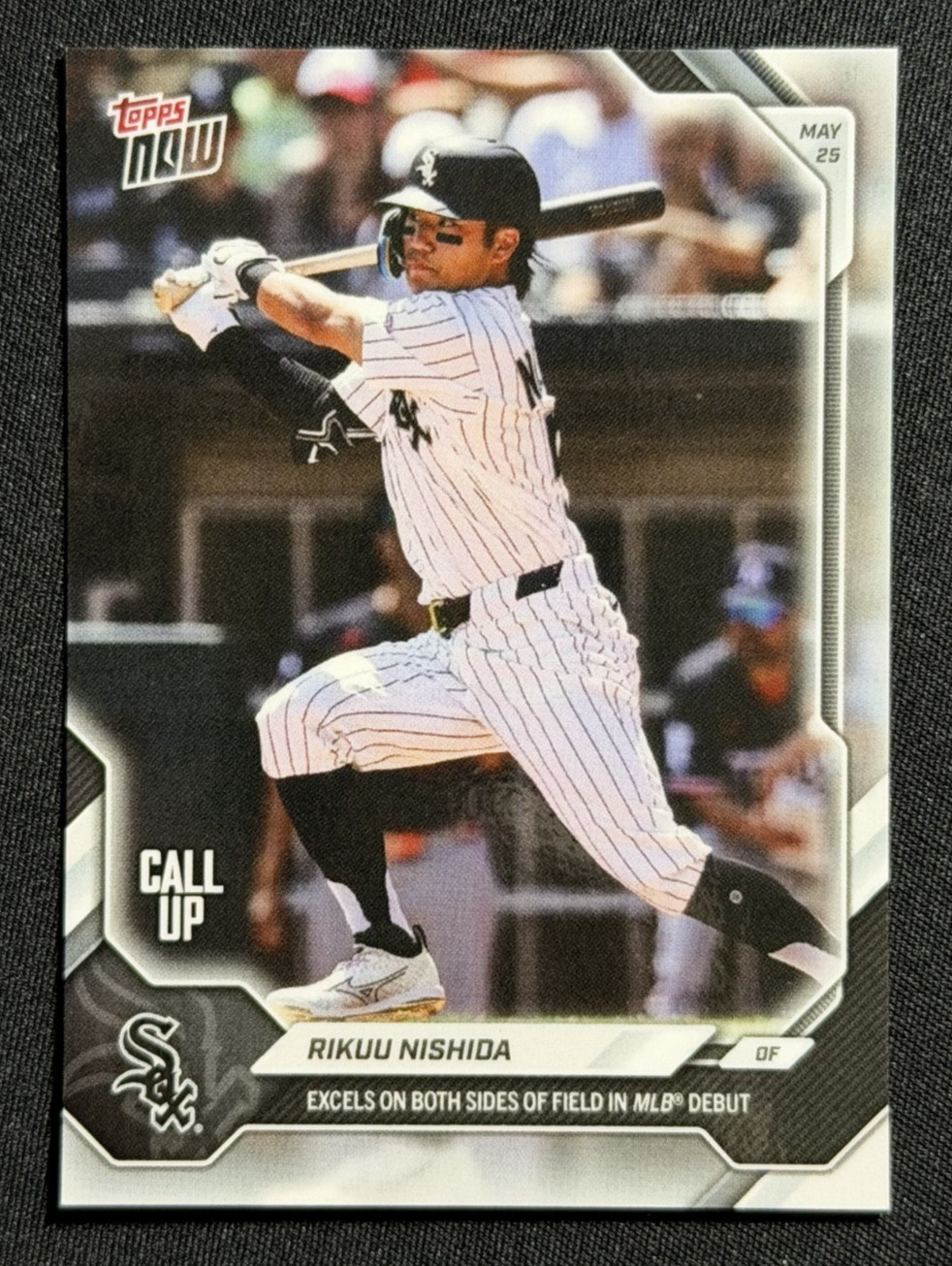 2026 Topps Now • Rikuu Nishida #243 • CALL UP • Excels on Both Sides • White Sox