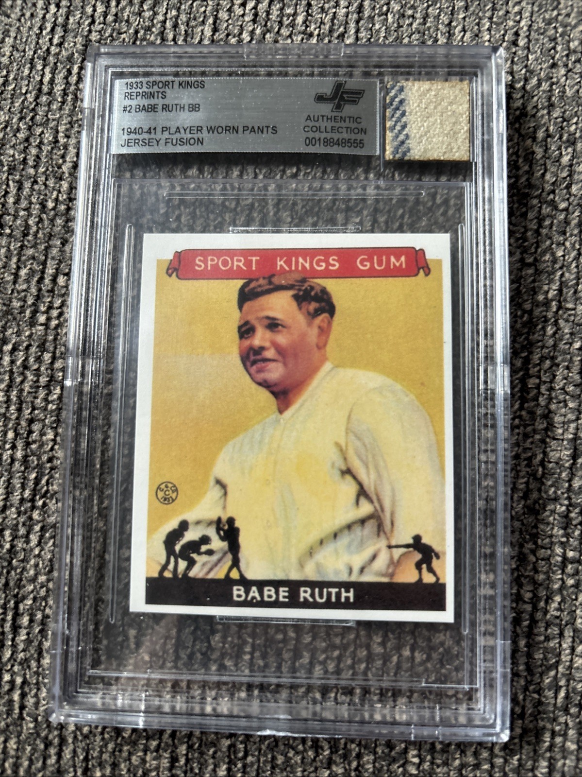 Babe Ruth Player Worn Pants Paired With Trading Card!