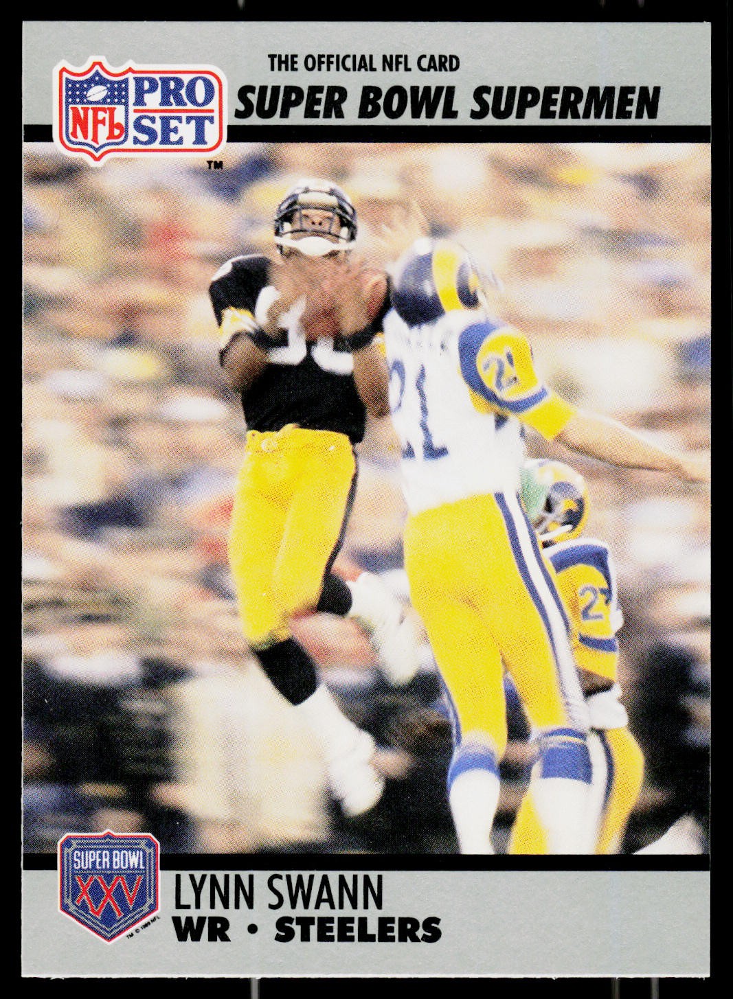 Lynn Swann, 1990-91 Pro Set Super Bowl XXV Silver, #52, Pittsburgh Steelers,