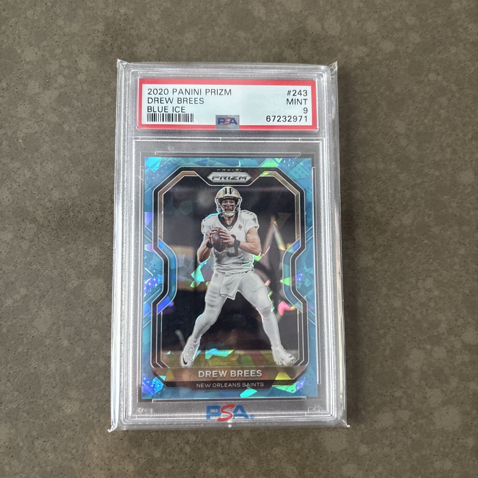 Drew Brees PSA 9 – 2020 Prizm #243 BLUE ICE 99/99 – New Orleans Saints