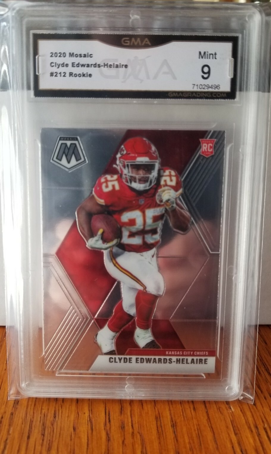 Clyde Edwards-Helaire 2020 Mosaic Rookie GMA Mint 9 CHIEFS LSU
