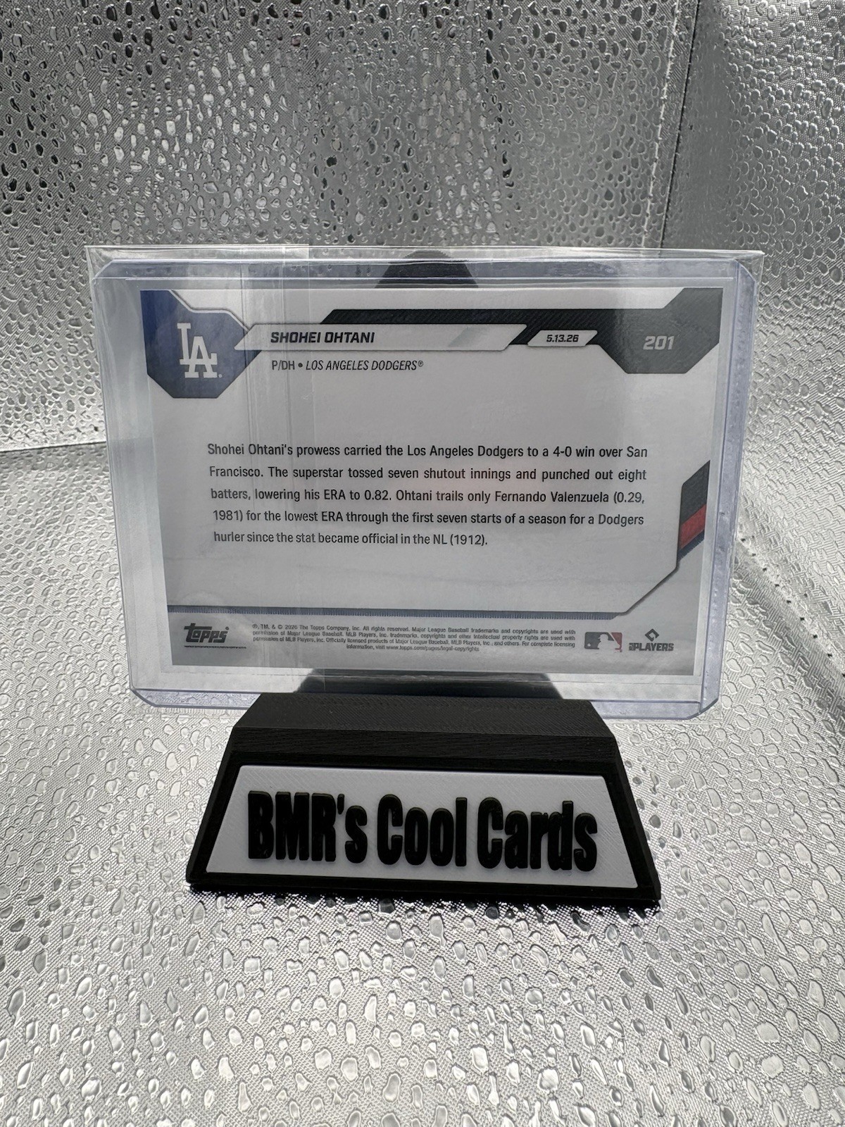 Topps Now 2026 Shohei Ohtani #201 Dodgers on 5.13.26 = GAS-001