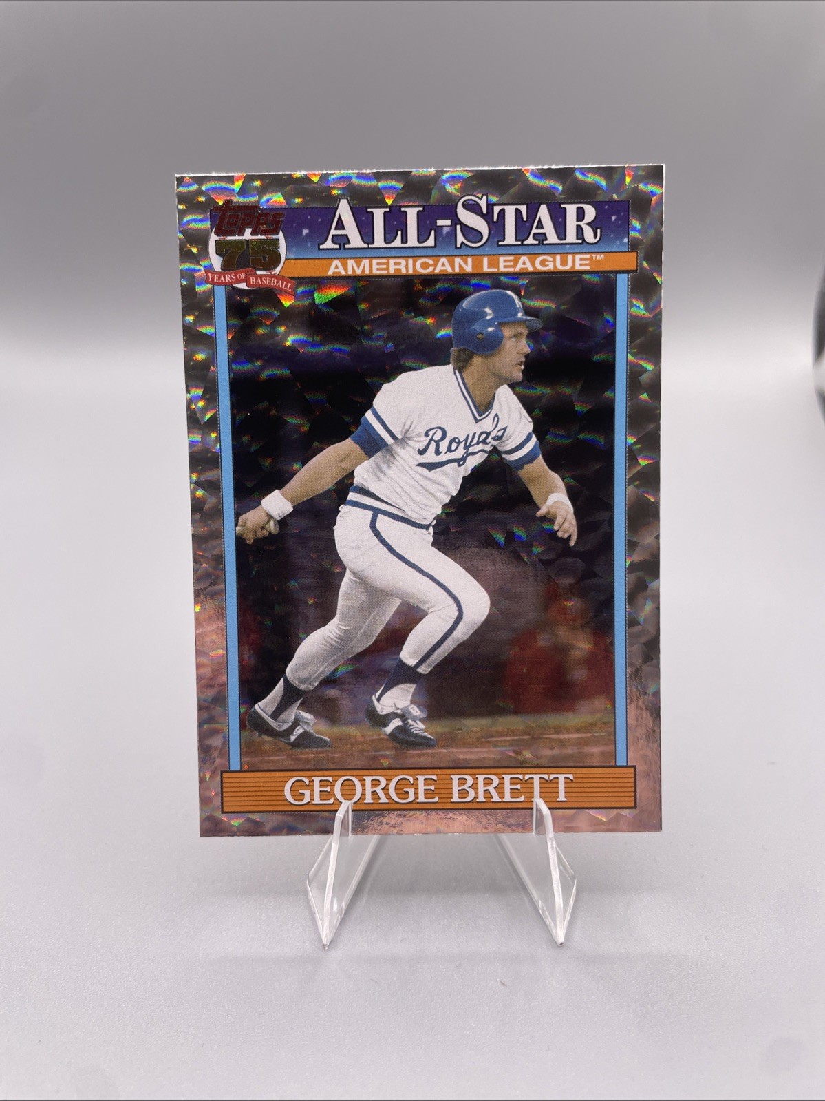 George Brett 2026 Topps Series 2 75th All-Star Crackle Foil Insert #91AS-41