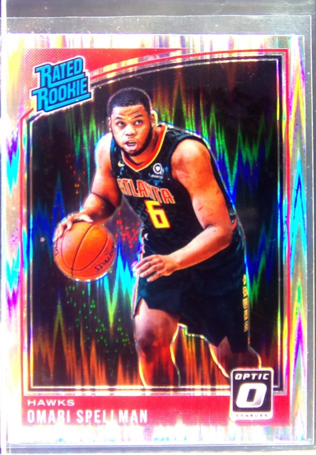 2018-19 Donruss Optic Omari Spellman Shock RC #196 Hawks
