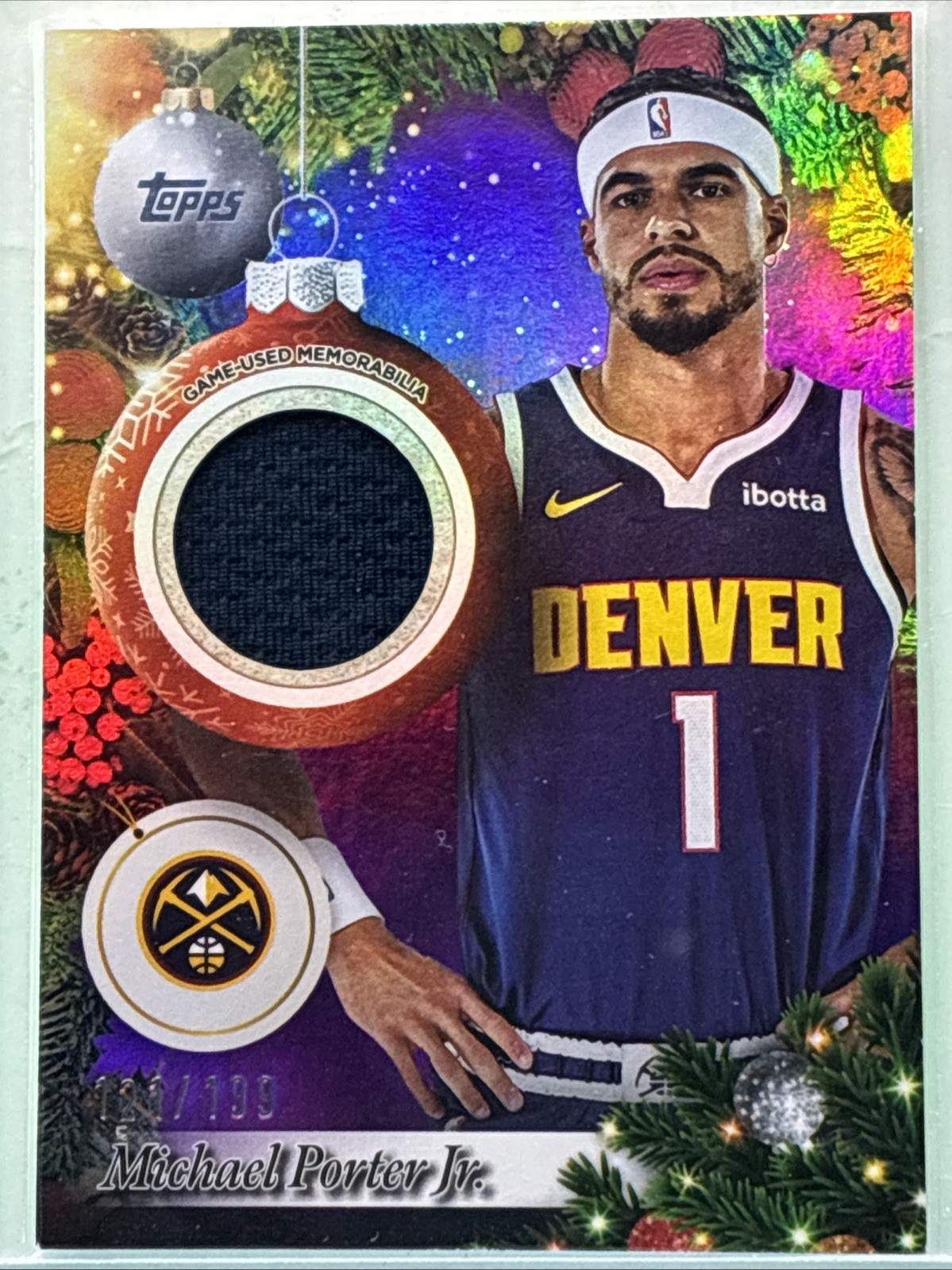 2025-26 Topps Holiday – Player Relics Michael Porter Jr. #PR-MPJ Purple /199