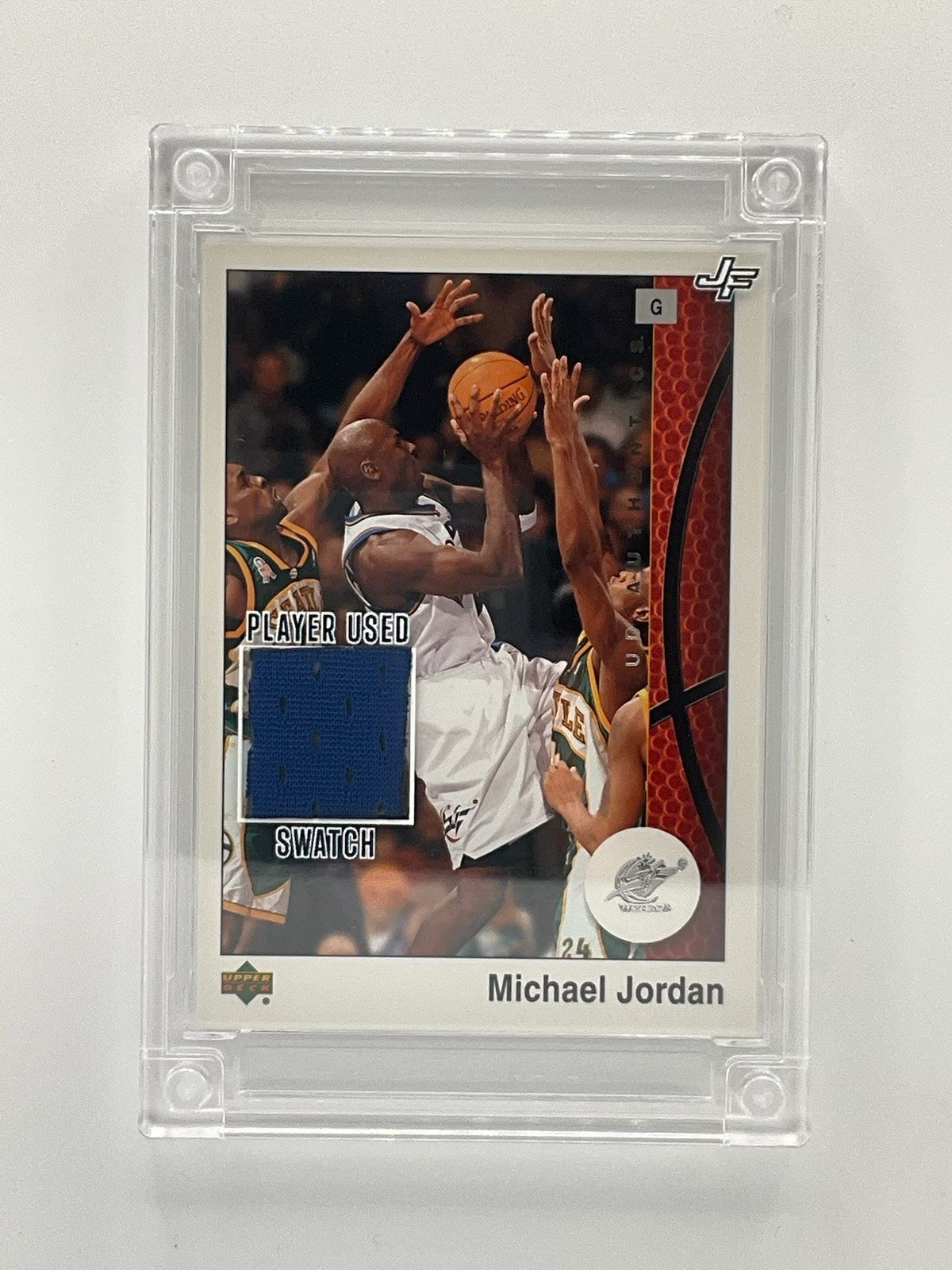 MICHAEL JORDAN 2023 JERSEY FUSION PLAYER USED SWATCH WIZARDS HOF RELIC PATCH MJ!