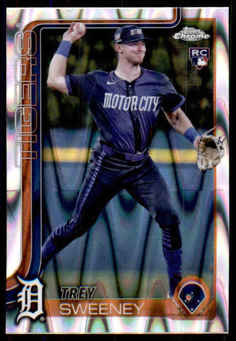 2025 Topps Chrome #6 Trey Sweeney RayWave Refractors Rookie