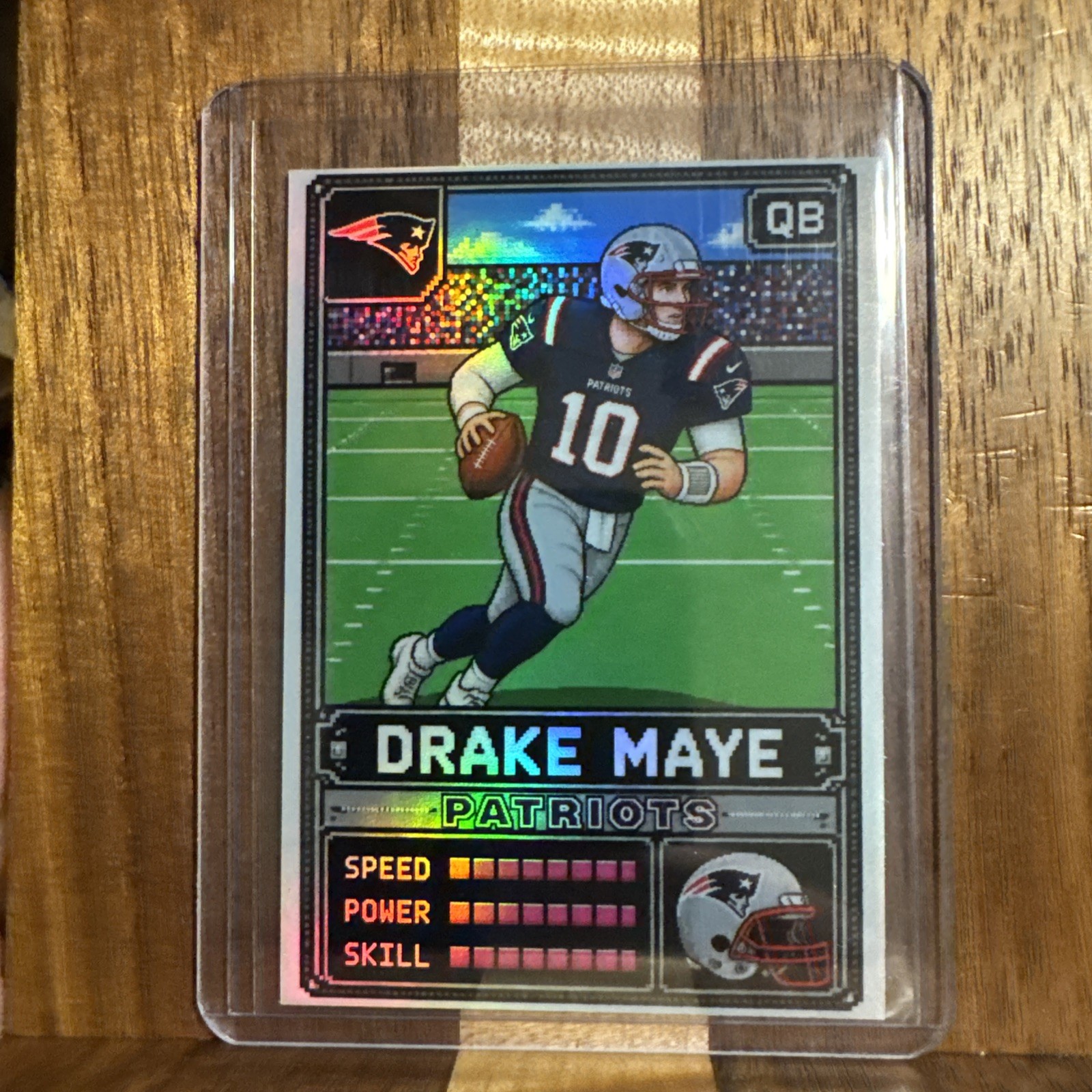 Drake Maye Tecmo Bowl Custom art Card Art Patriots /99