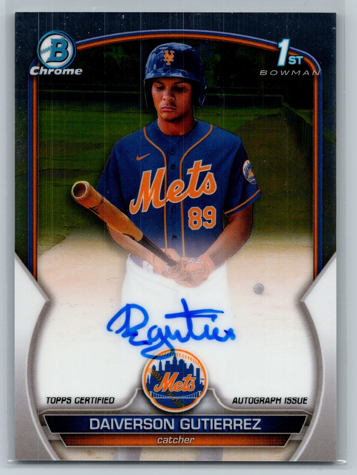 Daiverson Gutierrez 2023 Bowman Chrome Auto #CPA-DG Mets