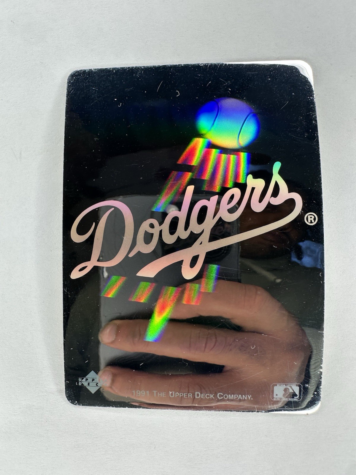 1991 Upper Deck MLB Team Hologram Sticker Card Los Angeles Dodgers Baseball