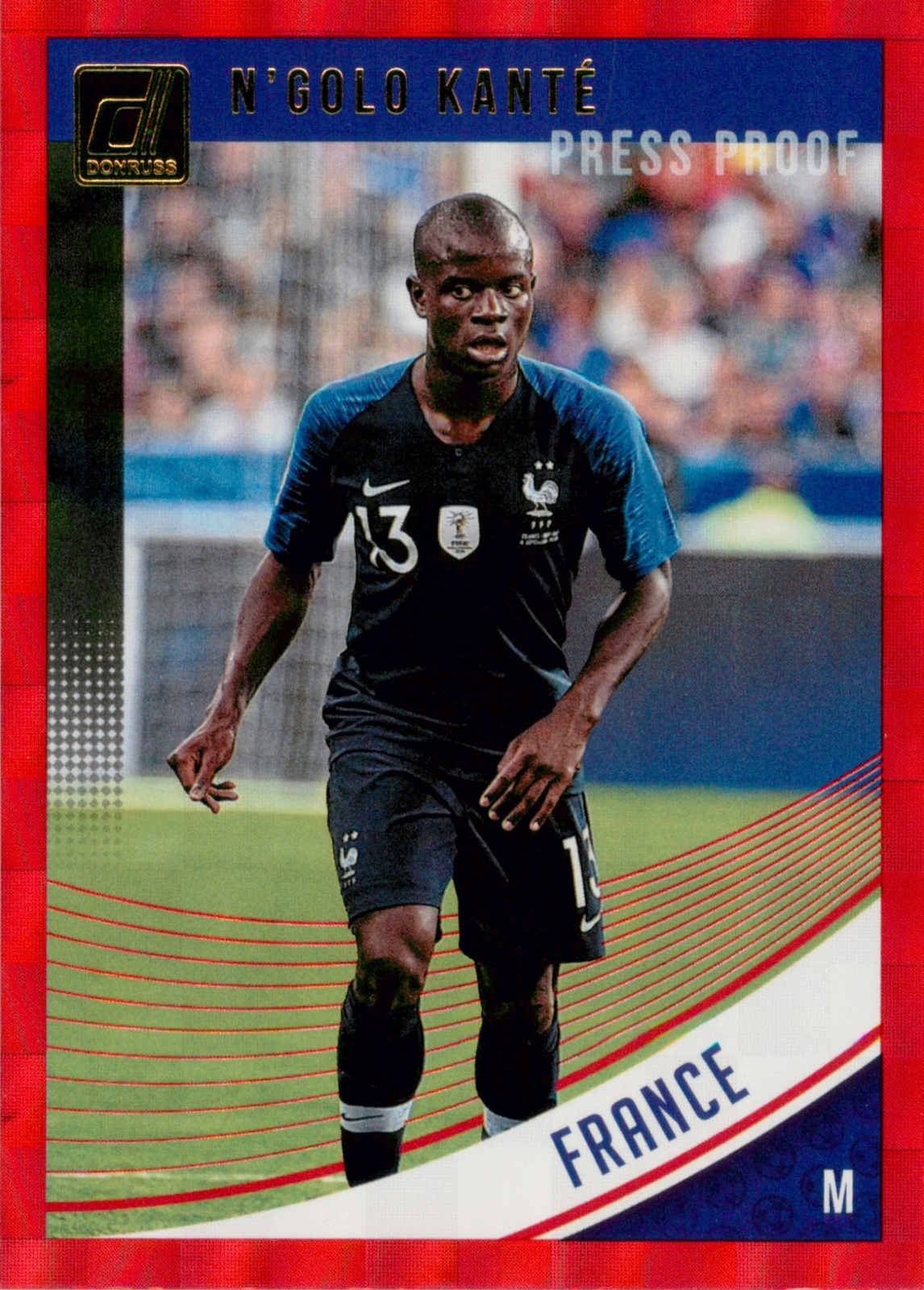 2018-19 Donruss RED Press Proof Parallel #134 N’Golo Kante – France Fat Pack Qty