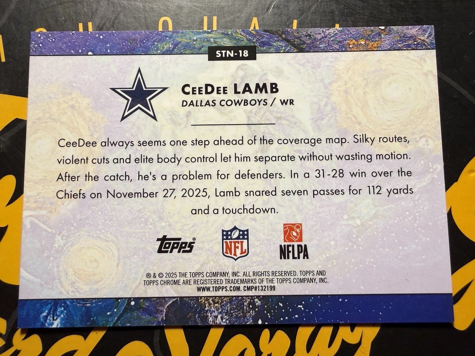 2025 Topps Cosmic Chrome Ceedee Lamb Stars In The Night Orange 25/25! Bookend!