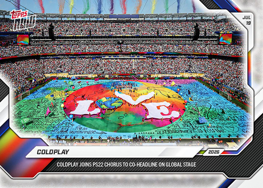 Coldplay 2026 Topps NOW Card CP01 Presale