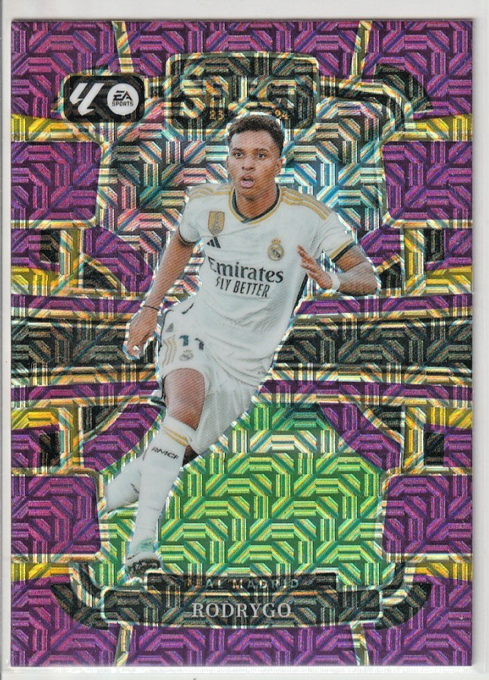 2023-24 Panini Select La Liga – Rodrygo #68 Terrace Purple Mojo Prizm