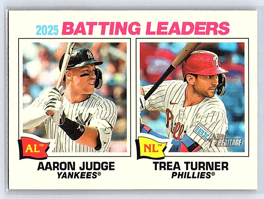 2026 Topps Heritage Judge Turner #1 Batting Leaders (332U)