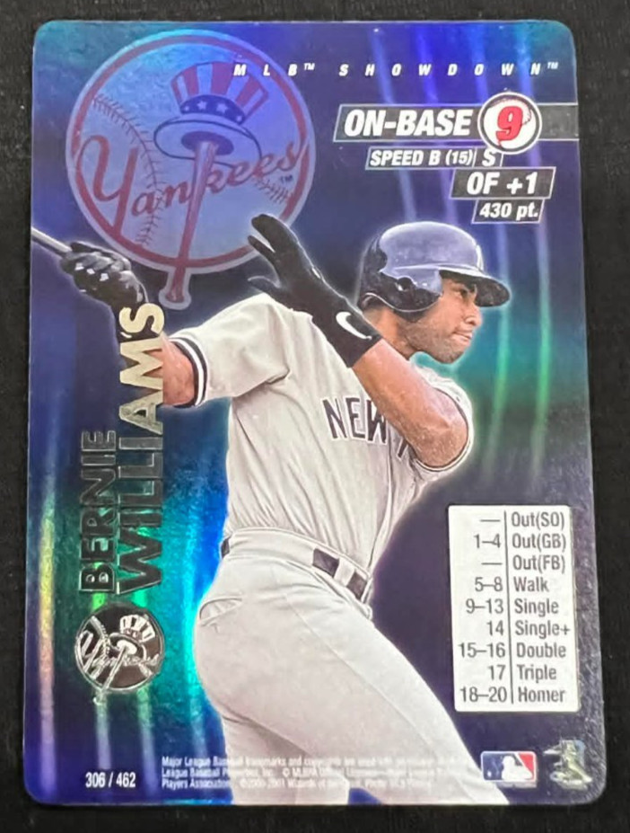 BERNIE WILLIAMS 2001 MLB Showdown RARE Foil #306 New York Yankees