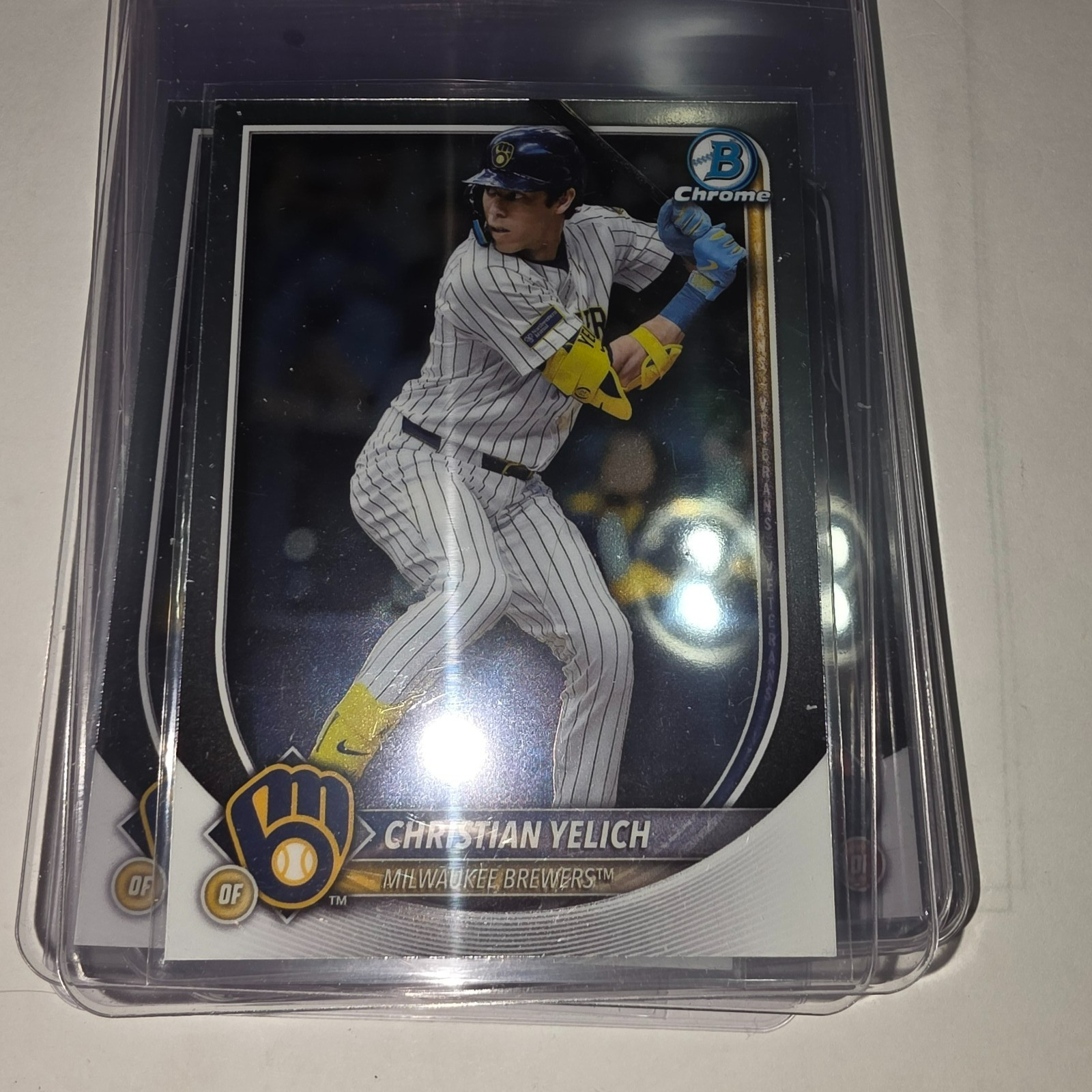 2025 bowman chrome #70 CHRISTIAN YELICH – MILWAUKEE BREWERS