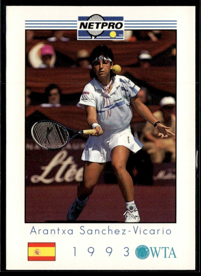 Arantxa Sanchez-Vicario RC: 1993 NetPro Tour Stars Tennis Rookie Card #W33