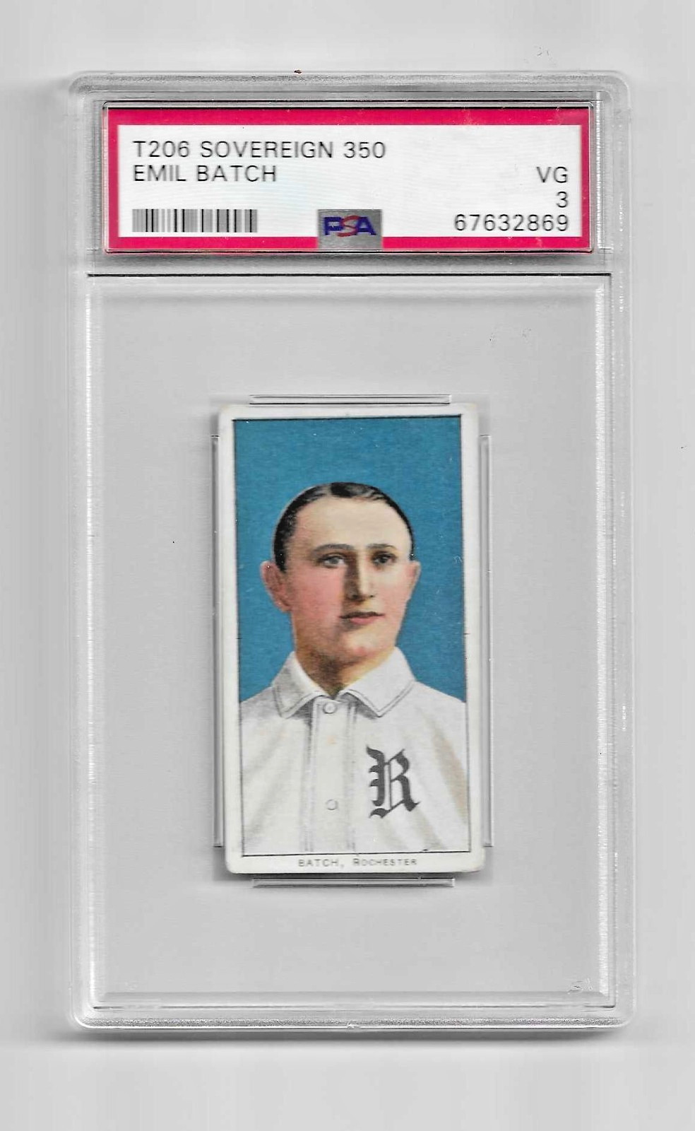 1909 T206 SOVEREIGN 350 TOBACCO BASEBALL EMIL BATCH PSA 3 NQ ROCHESTER HUSTLERS