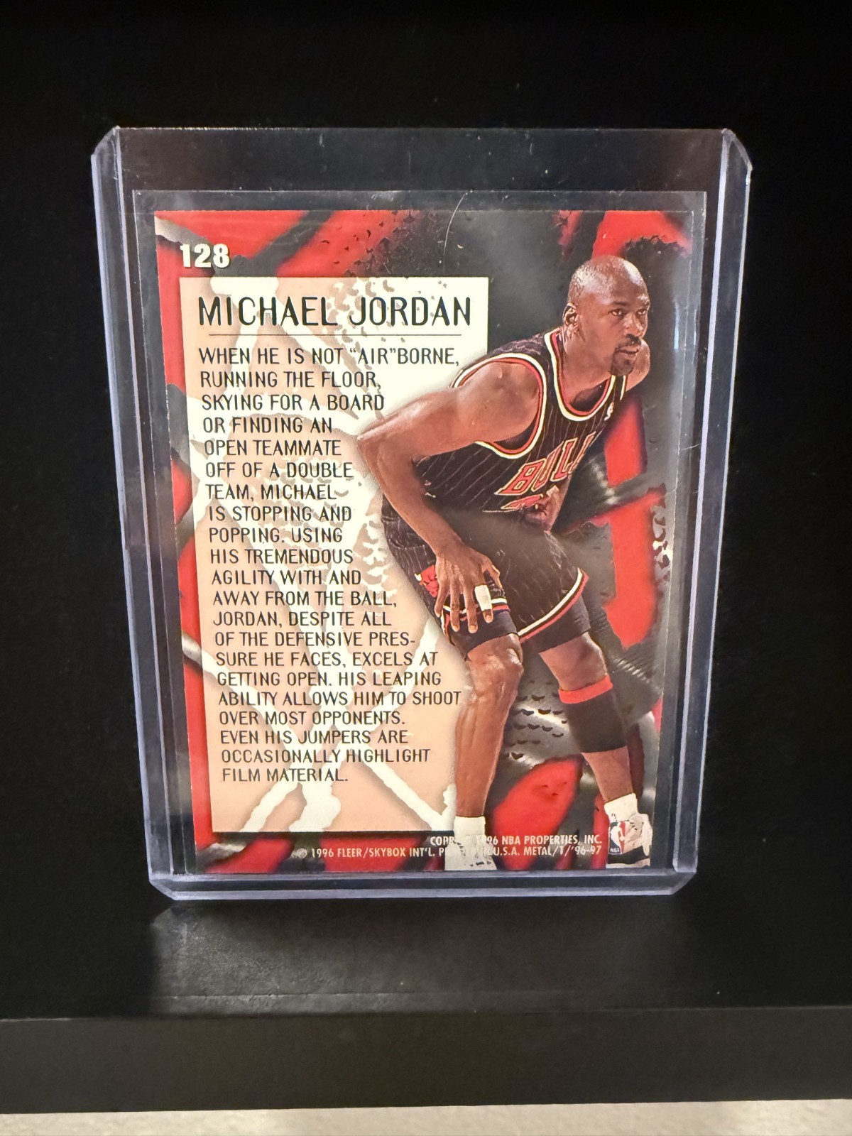 1996 Fleer Metal Michael Jordan Metallized #128 Chicago Bulls