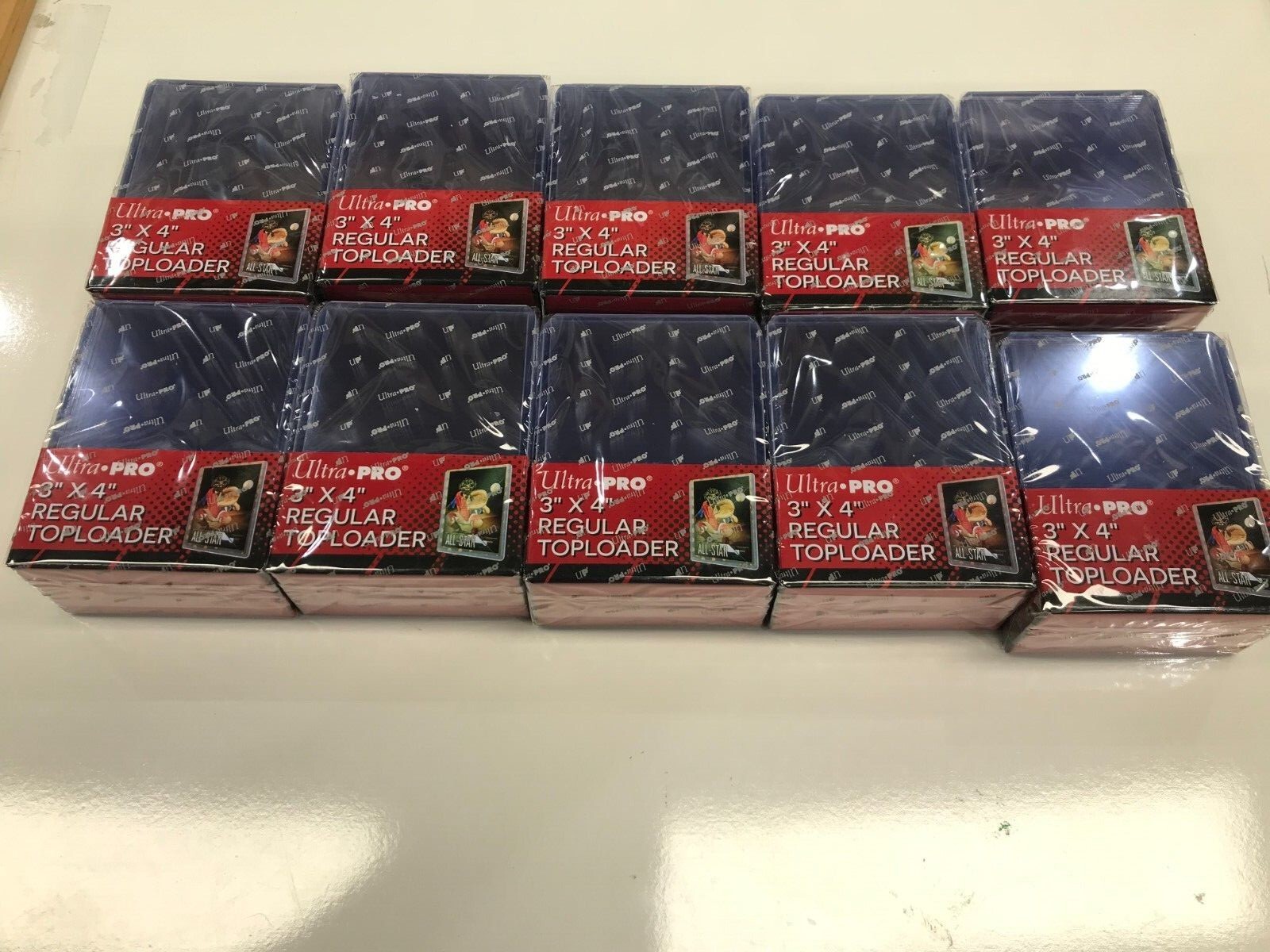 Ultra Pro Single Card Regular Top Loaders Unit of 10 packs(25×10)-Semi Rigid-AFL