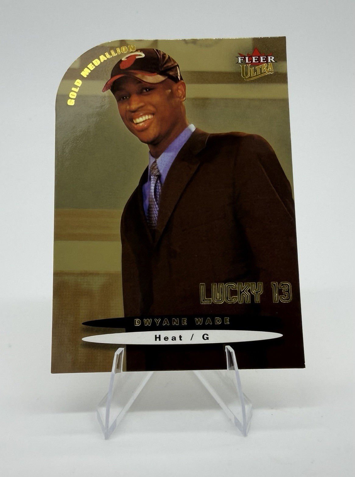 2003-04 Fleer Ultra Dwyane Wade Lucky 13 Gold Medallion #175 Rookie Card