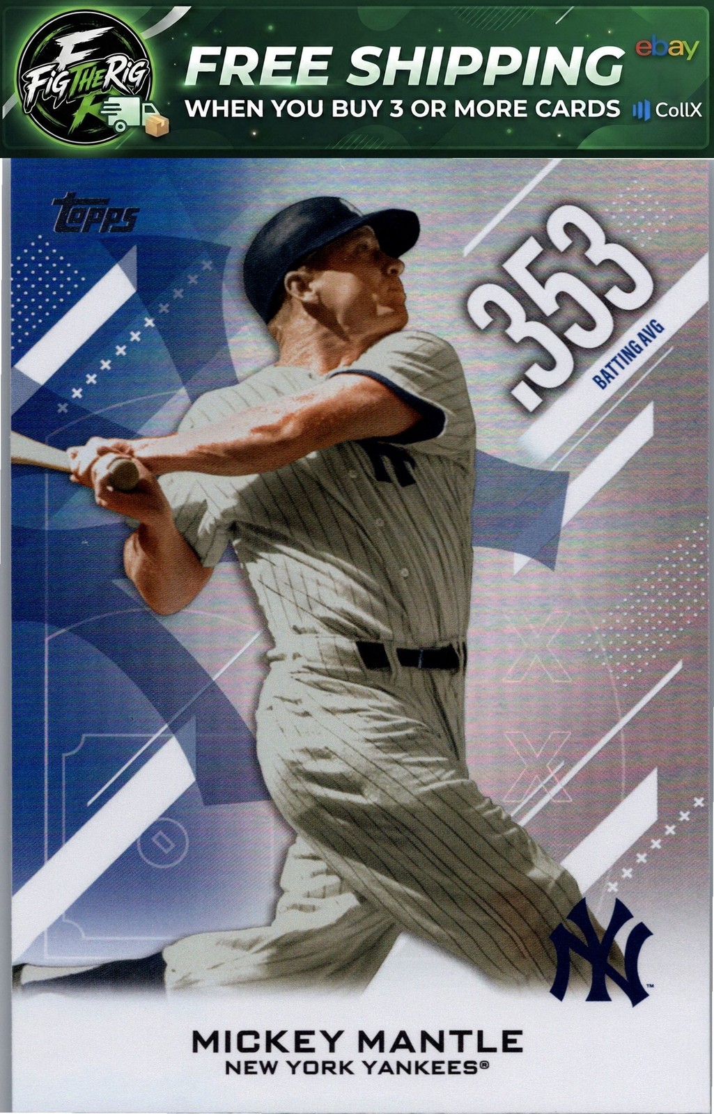 2026 Topps #CN-18 Mickey Mantle Crooked Numbers