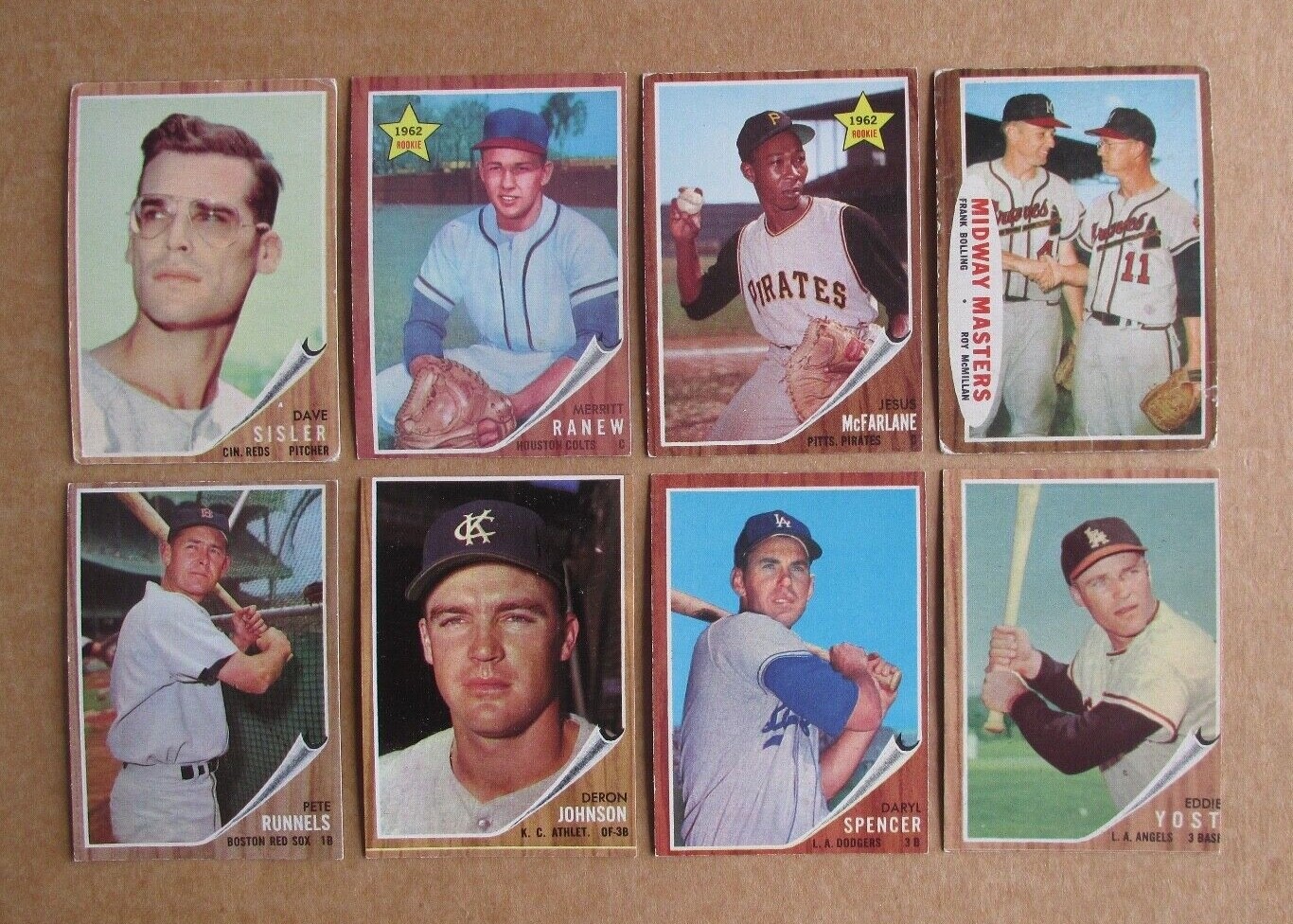 1962 TOPPS BASEBALL #1-236 CARD SINGLES COMPLETE YOUR SET U-PICK UPDATED 1/20
