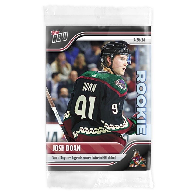 2023-24 NHL TOPPS NOW® Sticker #156 🏒 Josh Doan RC 🏒 Arizona Coyotes