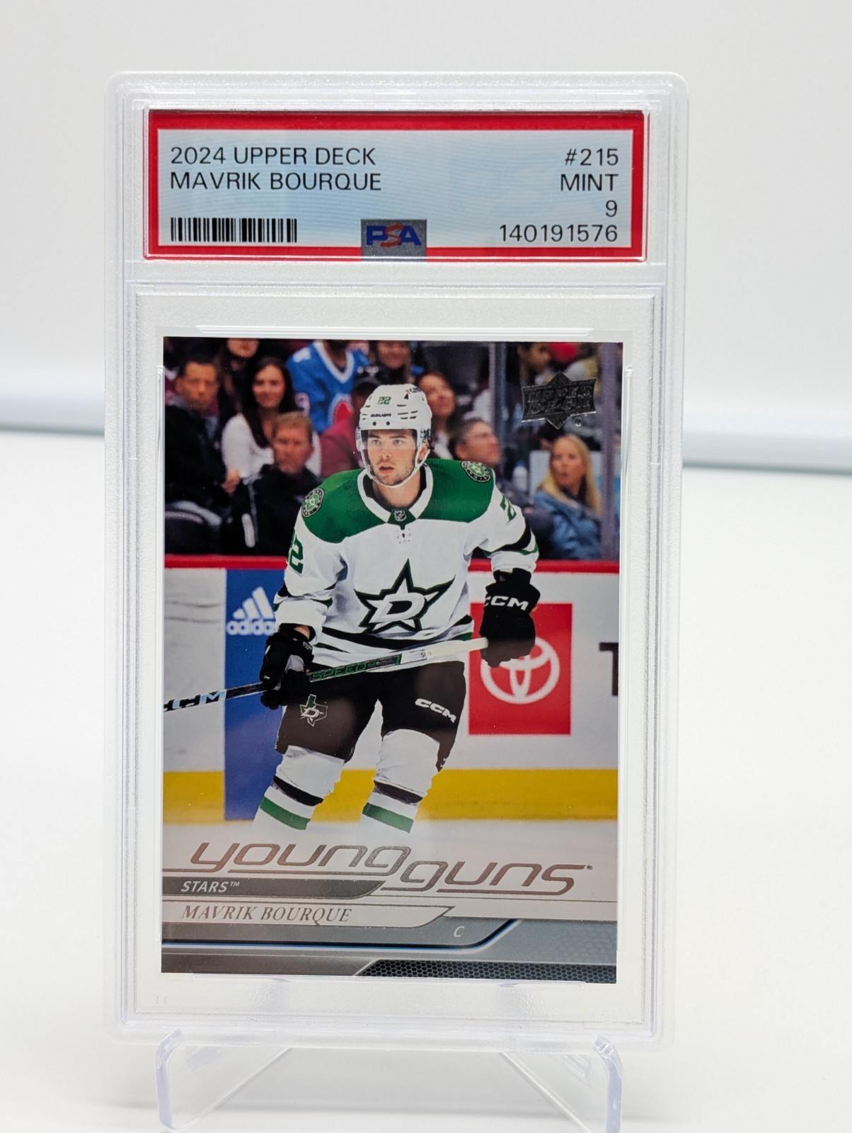 2024-25 Upper Deck Series 1 #215 Mavrik Bourque Young Guns RC Rookie PSA 9 MINT