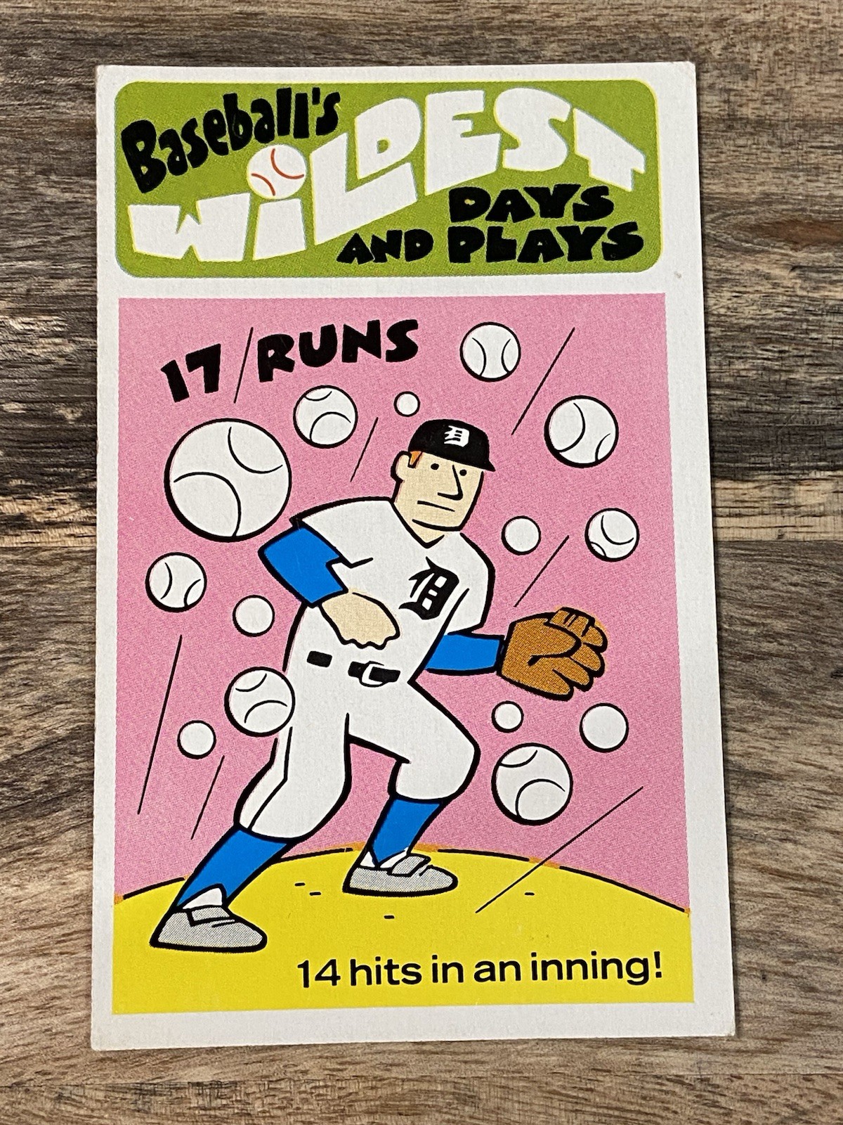 1973 Fleer Wildest Days and Plays #9 14 Hits in an Inning! EX