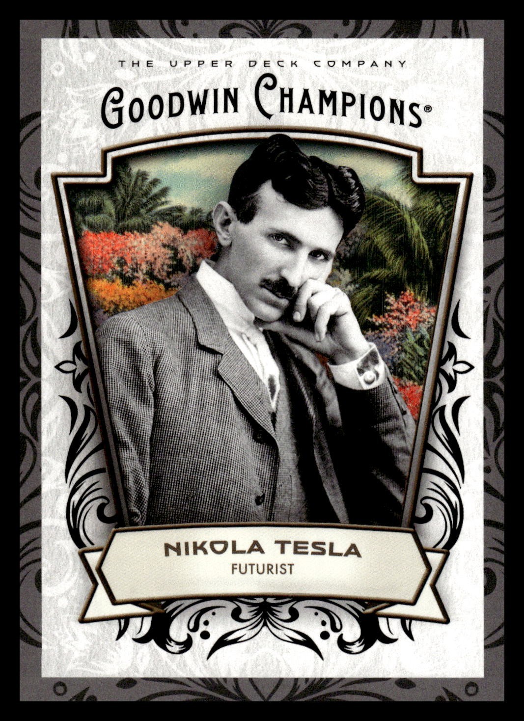 2026 UD Goodwin Champions Black Glossy 99 Nikola Tesla, History