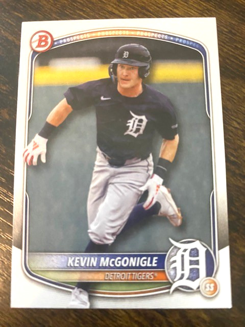 Kevin McGonigle – 2025 Bowman – Prospects/RC – Base Paper – BD-59 – Tigers