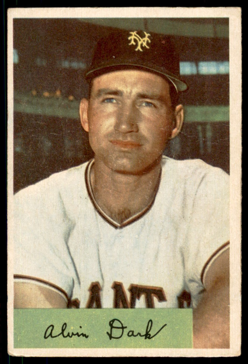 1954 Bowman #41 AL DARK New York Giants VGEX (Light Wrinkles)