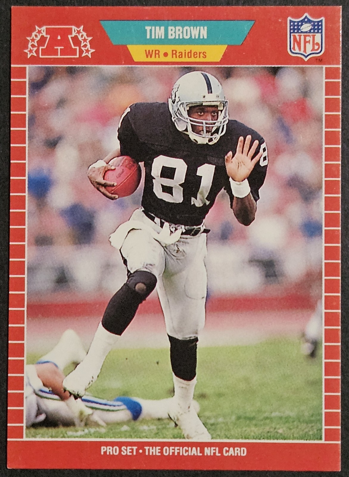 1989 Pro Set #183 Tim Brown Rookie RC Raiders