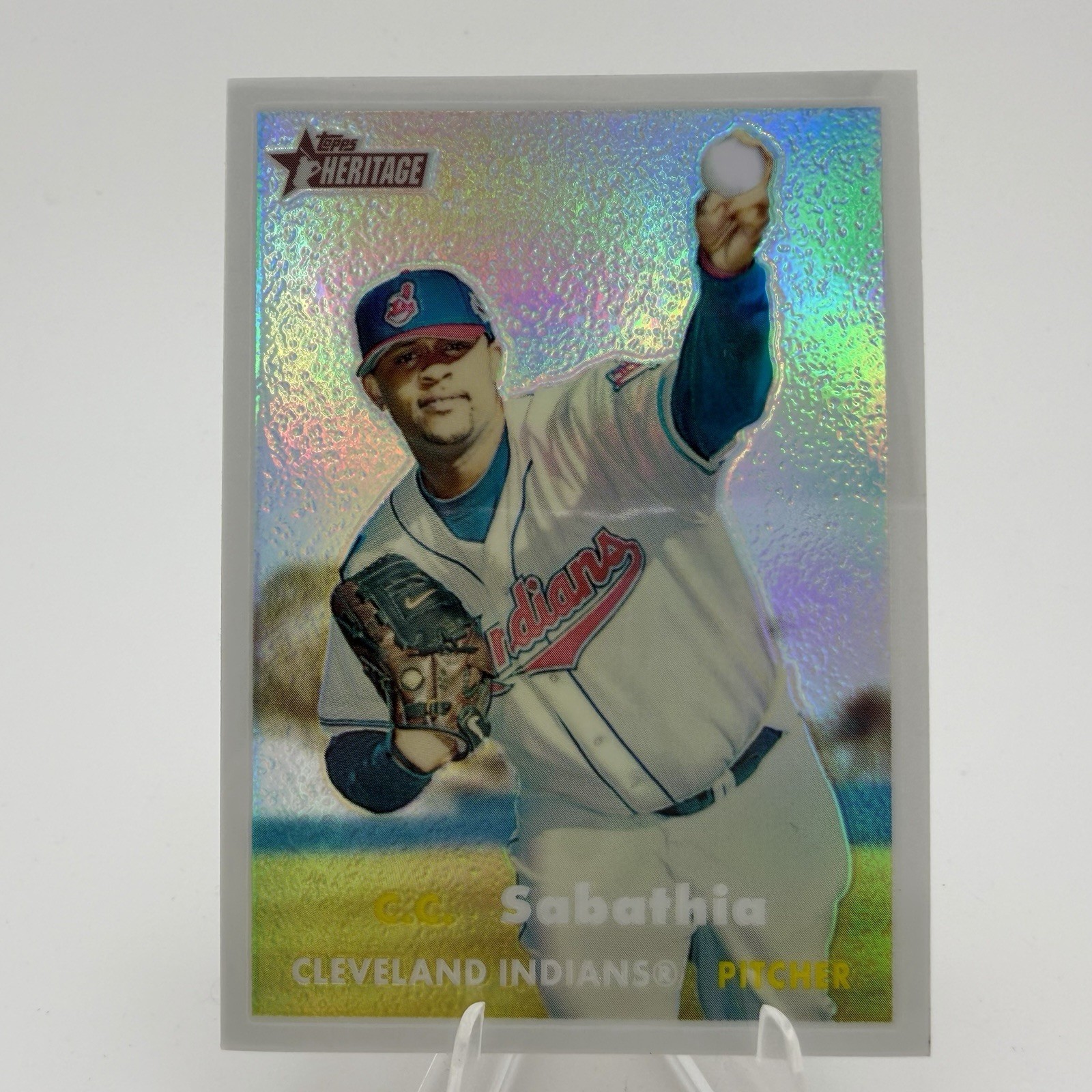 2006 Topps Heritage #2 CC Sabathia Chrome Refractors #/557