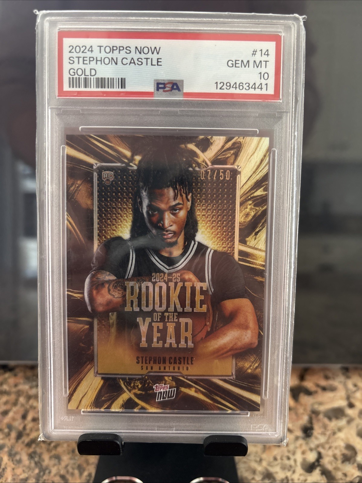 2024 Topps Now #14 – Stephon Castle Rookie Of The Year GOLD /50
