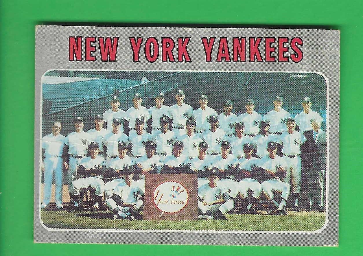 19701 Topps ’69 NY Yankees Team Records #399 EXC