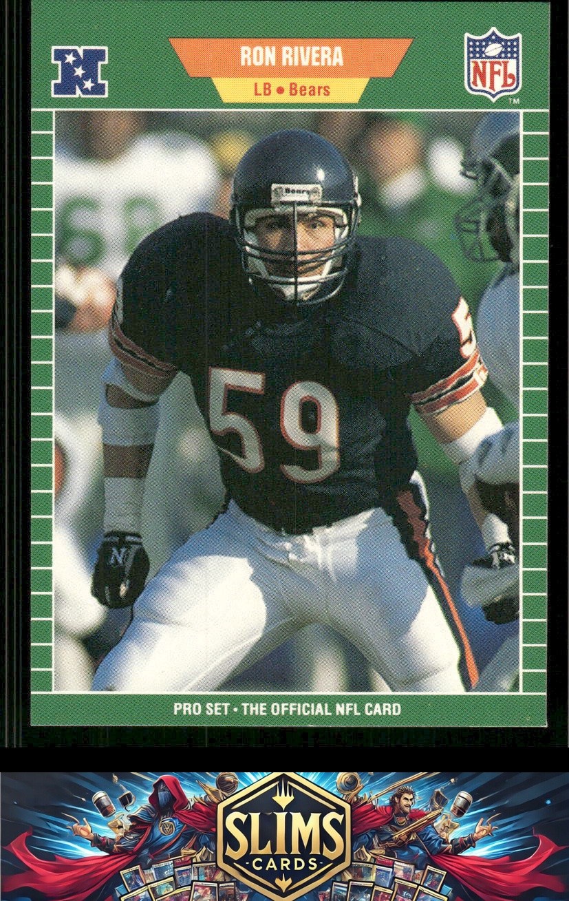 1989 Pro Set Chicago Bears Ron Rivera #48