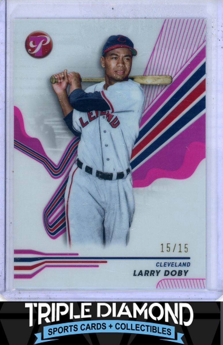2024 Topps Pristine Larry Doby Pink Refractor #15/15 Indians B832