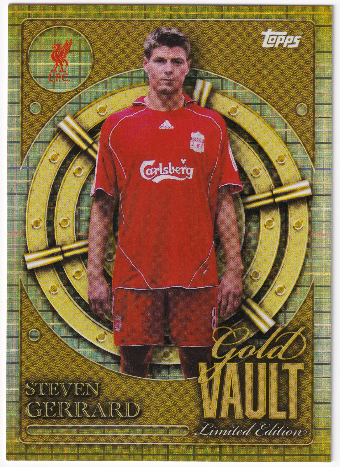2025-26 Topps Liverpool FC Set Steven Gerrard GOLD VAULT #GV-6 LIMITED EDITION