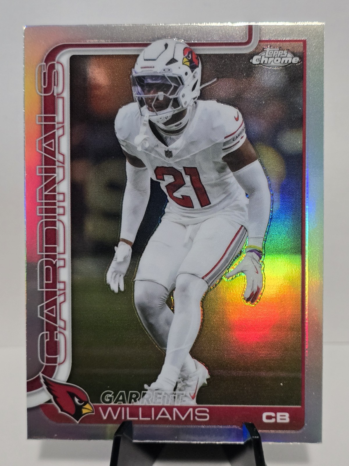 2025 Topps Chrome Football #6 Garrett Williams Refractor Arizona Cardinals