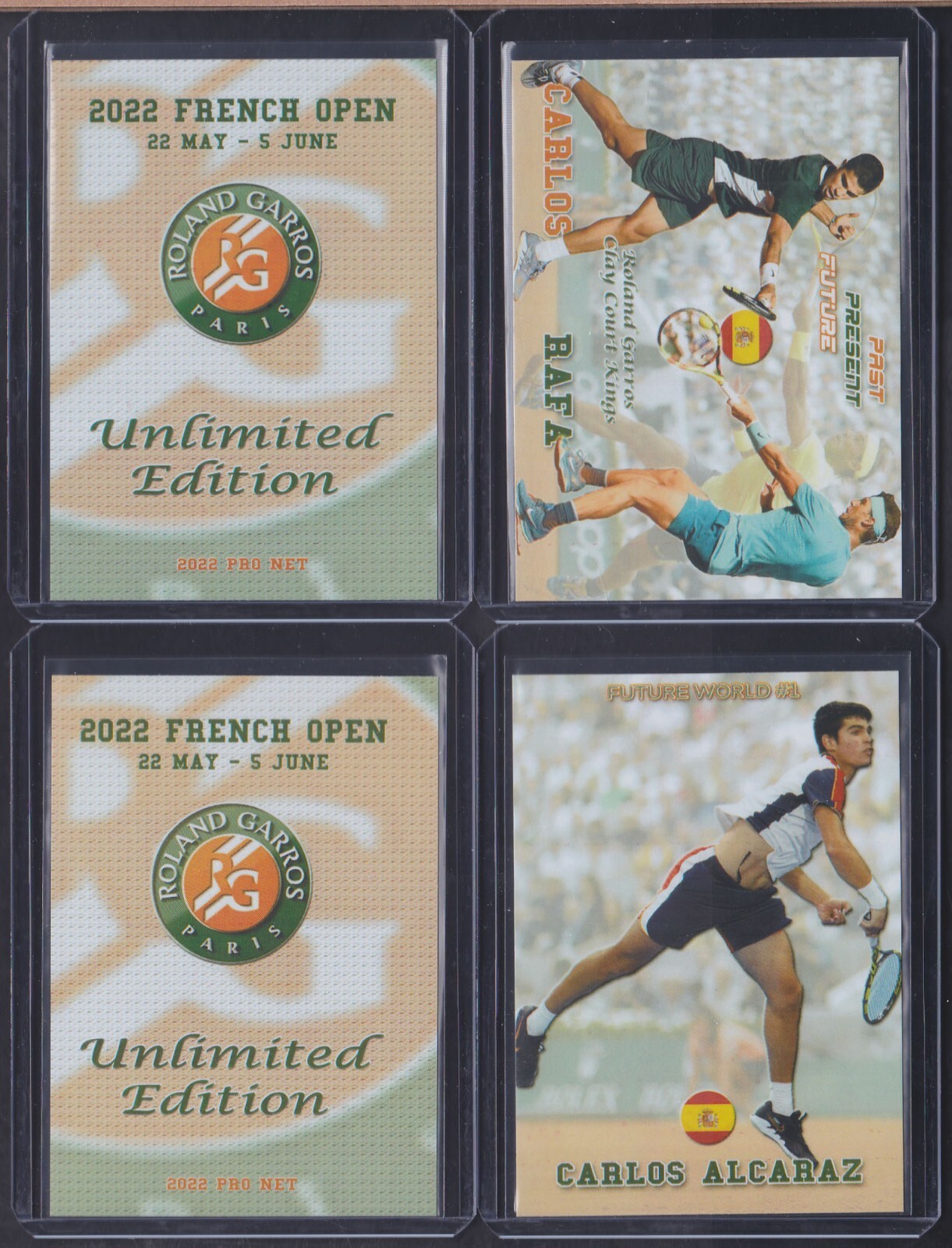 2022 CARLOS ALCARAZ/RAFA NADAL French Open Tennis card UNLIMITEDedition SPAIN